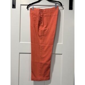 Vibrant Coral Bamboo Traders Cotton Stretch Capris Ladies Size 6